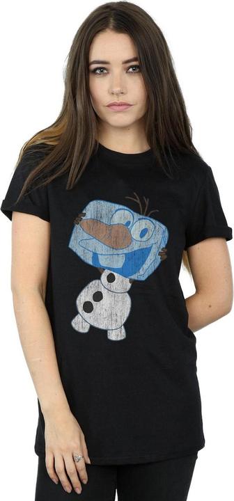 Actual product image Disney Womens/Ladies Frozen Olaf Ice Cube Cotton Boyfriend T-Shirt (S)