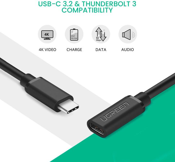 Ugreen USB C – USB-C (0.50 m, USB 3.2 Gen 1)