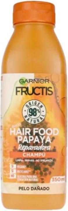 Garnier Fructis Hair Food Papaya Repair Shampoo 350 ml (350 ml, Flüssiges Shampoo)