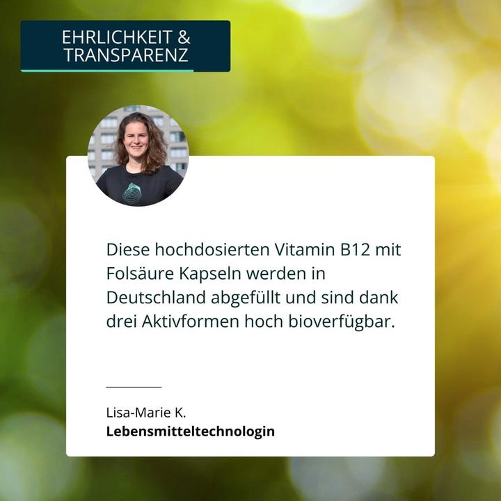 Image du produit Brandl-Nutrition Vitamine B12 Acide folique (1 pièce(s), Capsules, 45 g)