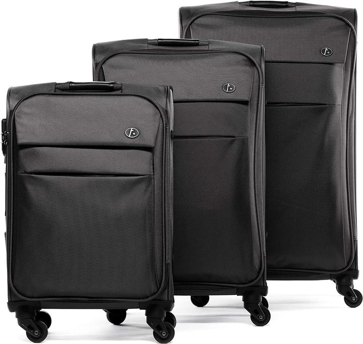 Actual product image Fergé Suitcase set 3 pieces, black (100 l, L (90 - 115l))