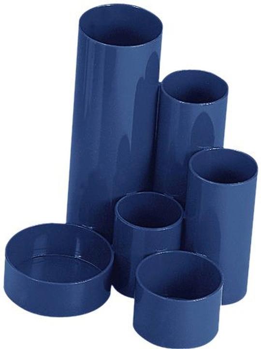 Actual product image Wedo Pen holder Junior Butler blue ABS plastic 6 compartments 13.5 x 12.0 x 14.8 cm