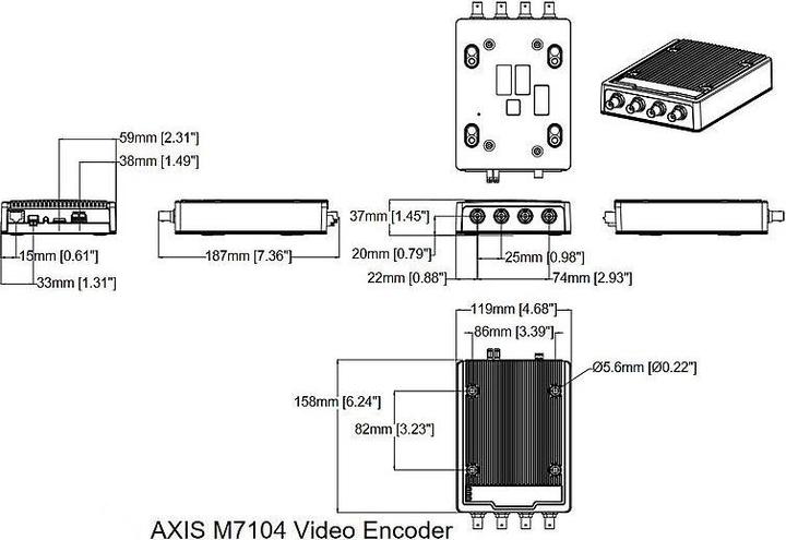 Actual product image Axis Encoder M7104 (Power supply)