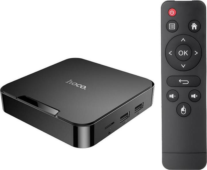 Produktbild Hoco Headphone with microphone TV box WiFi HD DQ08 black (16 GB, Android 10)