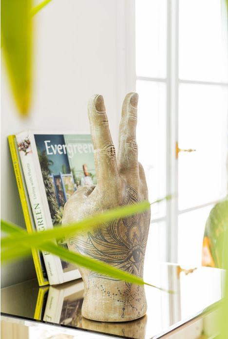 Actual product image Kare Design Deco Hand Victory Tattoo Eye 36cm