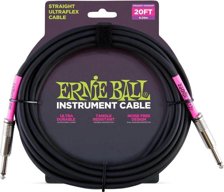 Immagine prodotto Ernie Ball Cavo per strumenti 6046 - 6,09 m, nero, lunghezza: 6,09 (6.09 m)