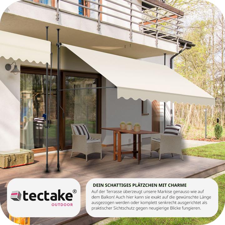 Actual product image tectake Tenda a morsetto con manovella, altezza regolabile (3.50 m)