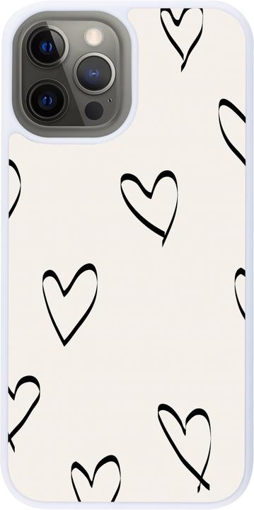 Immagine prodotto PhoneLook Cover Silicone bianco San Valentino 2023 cuori minimalisti (Apple iPhone 12 Pro Max)