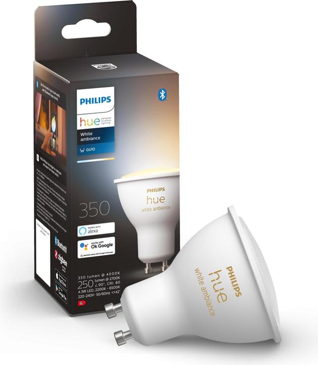 Produktbild Philips Hue White Ambiance BT (GU10, 5 W, 350 lm, 1 x, G)