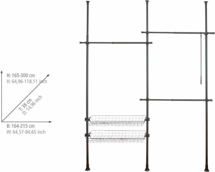 Actual product image Wenko Herkules Duo telescopic system