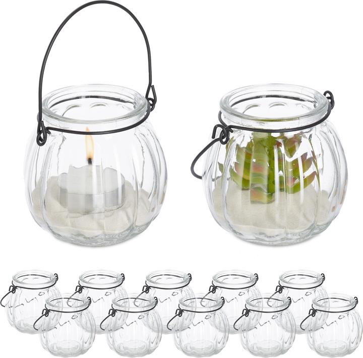 Actual product image Relaxdays 12x lantern (12 x, 8 x 8 x 7.5 cm)