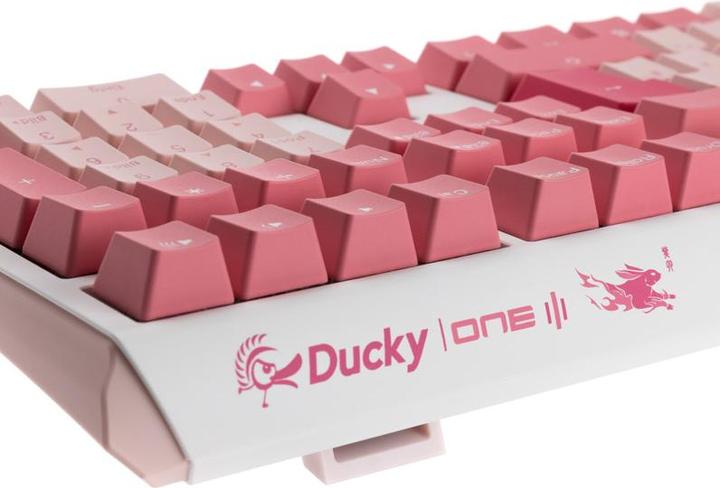 Produktbild Ducky One 3 Gossamer Pink Gaming Tastatur - MX-Ergo-Clear (DE, Kabelgebunden)