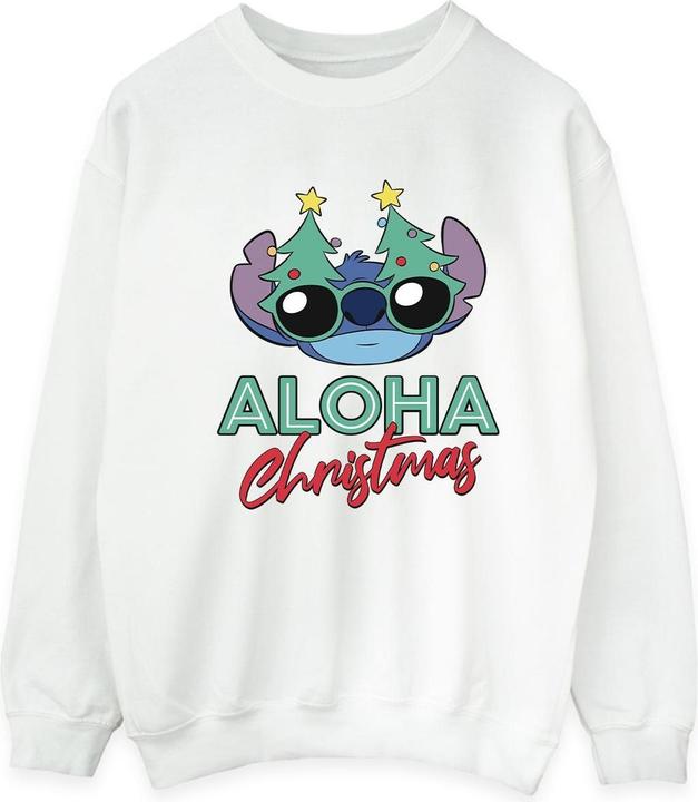 Actual product image Disney Mens Lilo And Stitch Christmas Tree Shades Sweatshirt (S)