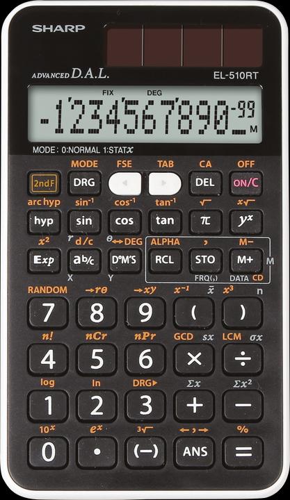 Actual product image Sharp EL-510RTB Scientific calculator 169 functions (Batteries, Solar cells)