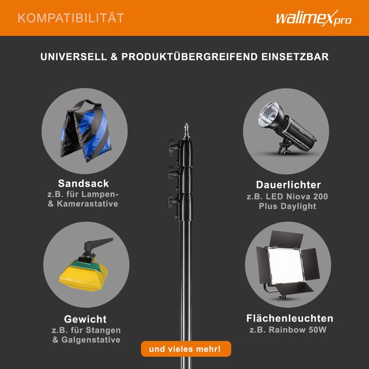 Immagine prodotto Walimex pro pro lampada treppiede AIR con smorzamento dell'aria (355 cm, 8 kg)