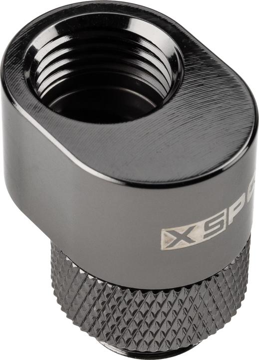 XSPC G1/4 Rotary 7mm Offset Fitting - black chrome