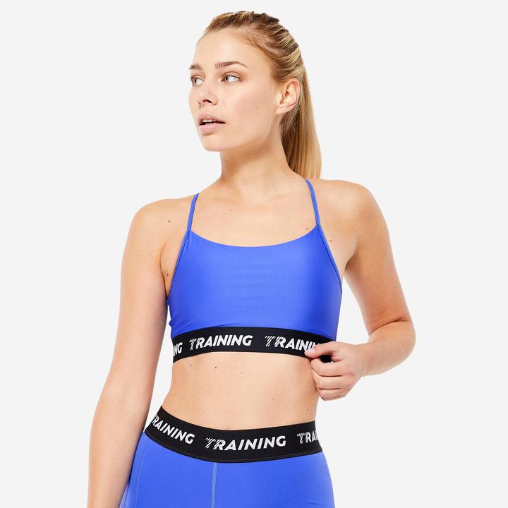 Decathlon Bustier leichter Halt - 120 blau
