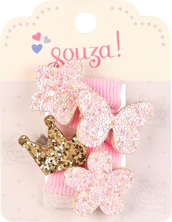 Produktbild Souza for Kids Haargummi Caroline Pink, 4 Stk. (Haargummi)