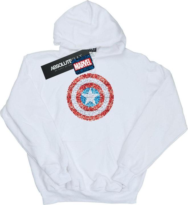 Produktbild Captain America Pixelated Shield Kapuzenpullover (L)