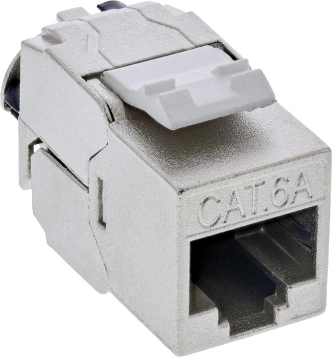 Produktbild InLine Keystone RJ45 Buchse Slim, SNAP-In, Cat.6A, integrierter Kabelbinder (Keystone Modul)