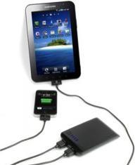 Actual product image Scosche goBAT II Portable Dual USB Port Battery for iPad (5000 mAh)