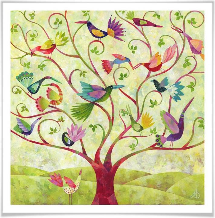 Produktbild Trenddeko Blanz - Exotische Vögel (100 x 100 cm)
