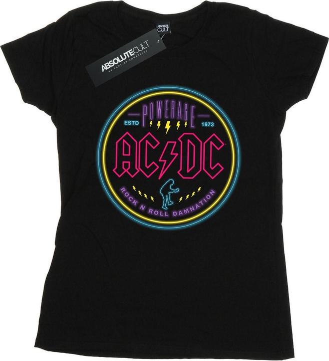 AC/DC Circle Neon TShirt aus Baumwolle