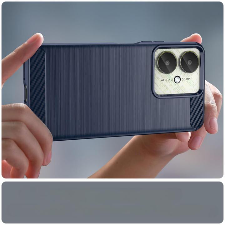 Actual product image Cover-Discount Xiaomi Poco C65 / Redmi 13C - Metal look case blue (Xiaomi Redmi Note 13 4G, Xiaomi Poco C65, Xiaomi Redmi 13C 5G)