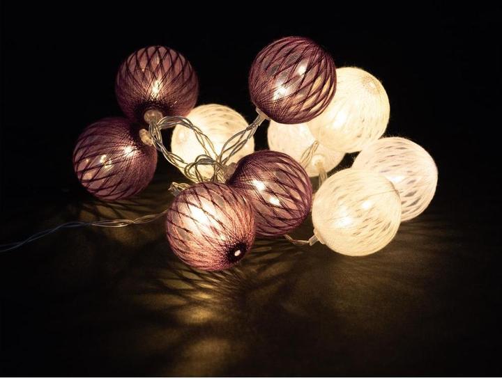 Produktbild Cocon Lichterkette LED Lila/Weiss, 175 cm (1.75 m)