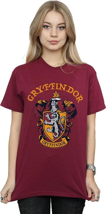 Actual product image Womens/Ladies Gryffindor Crest Cotton Boyfriend T-Shirt (L)