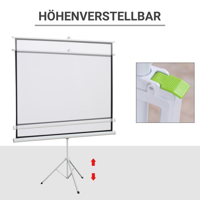Actual product image Swisshandel24 Beamer Leinwand mit Stativ, 4:3 Projektionsfläche, 84 Zoll Präsentationswand (84", 4:3)