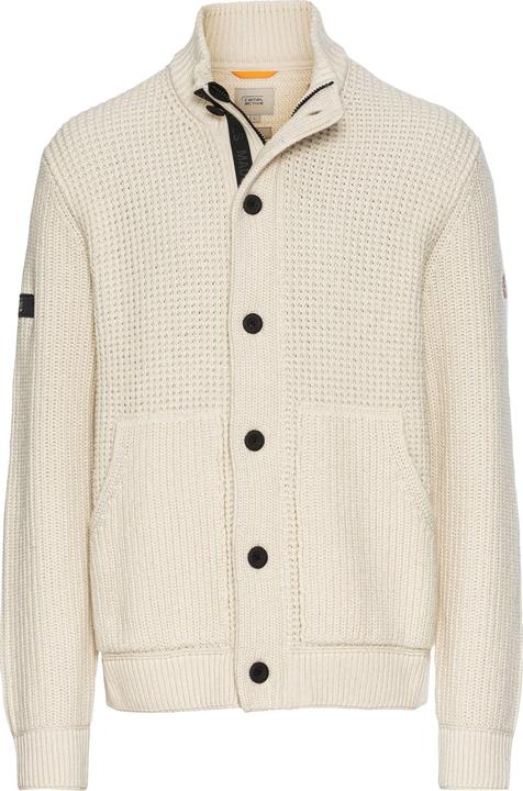 Camel Active Strickjacke mit verstecktem Reissverschluss