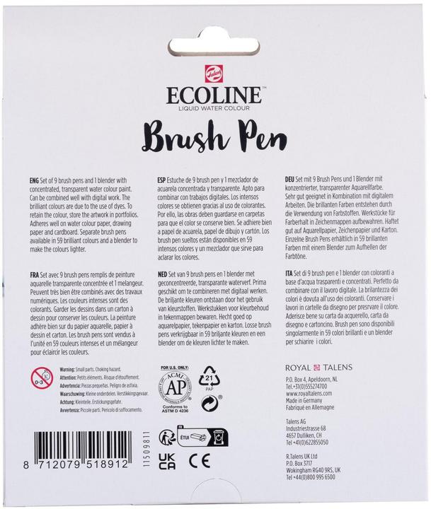 Produktbild Talens Brush Pen (Mehrfarbig, Rosa, 10 x)