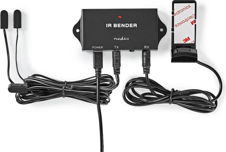 Immagine prodotto Nedis Estensore di telecomando IR Portata del segnale: 7,0 m 3 Dispositivi ABS Nero (Telecomando specifico per il dispositivo, Infrarossi)