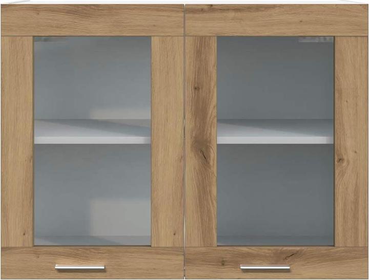 Produktbild VidaXL Hängeglasschrank Artisan-Eiche 80x31x60 cm Holzwerkstoff Küchenschrank (80 x 31 x 60 cm)