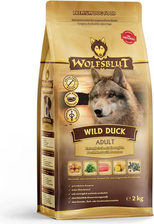 Actual product image Wolfsblut Dry food for dogs Wild Duck Duck with potatoes (Adult, 1 pcs., 2000 g)