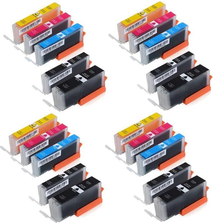 Produktbild Hermex Kompatible Tintenpatrone XXL für Canon PIXMA TS6351 (M, BK, C, Y, PGBK)