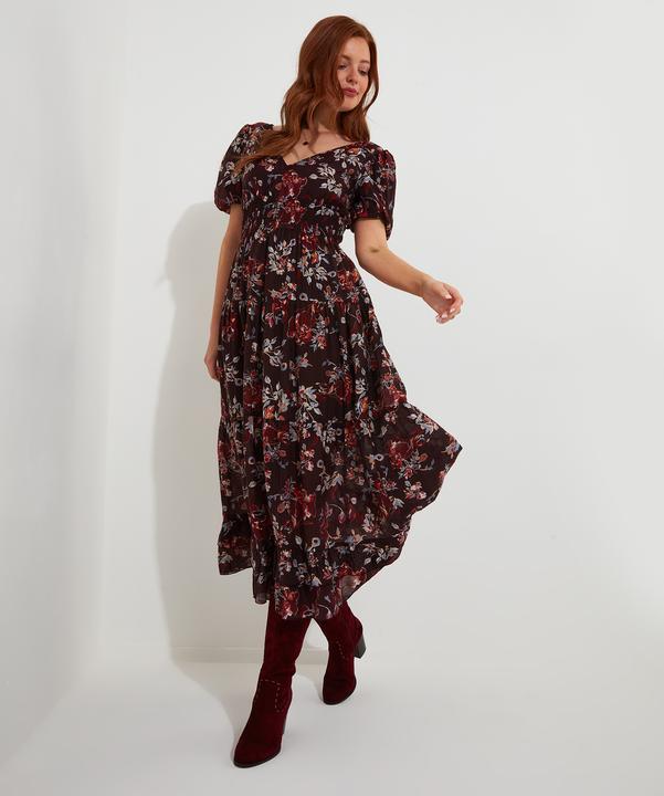 Produktbild Joe Browns Dark Floral Elasticated Maxi Dress (38)