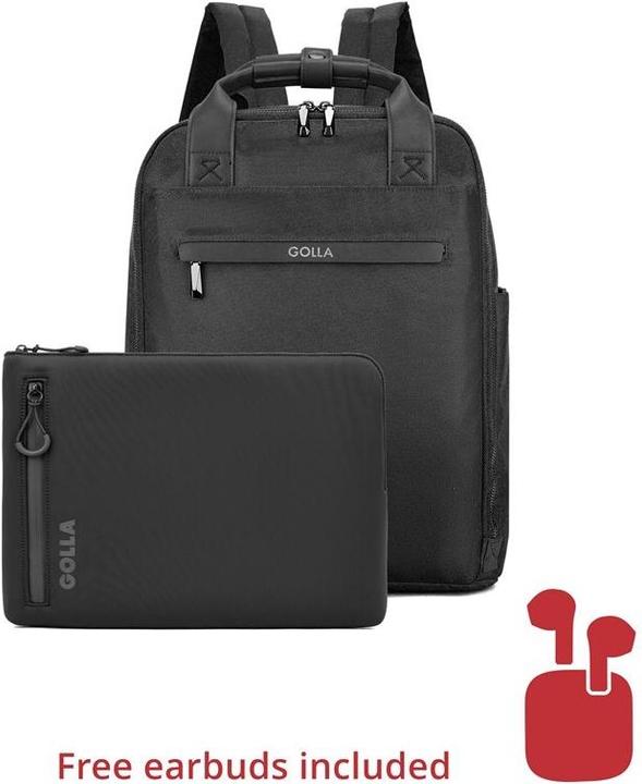 Produktbild Golla Set aus Rucksack und Laptop-Sleeve 15 Zoll, Black