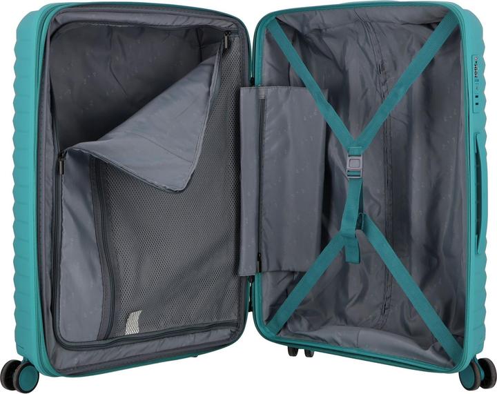 Immagine prodotto D&N Travel Line 4500 set di valigie a 4 ruote da 3 pezzi con piega elastica (205 l, XL (da 115l))