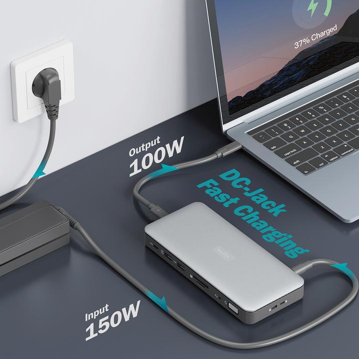 Actual product image Digitus USB-C docking station, 11-port (USB-C, 11 Ports)