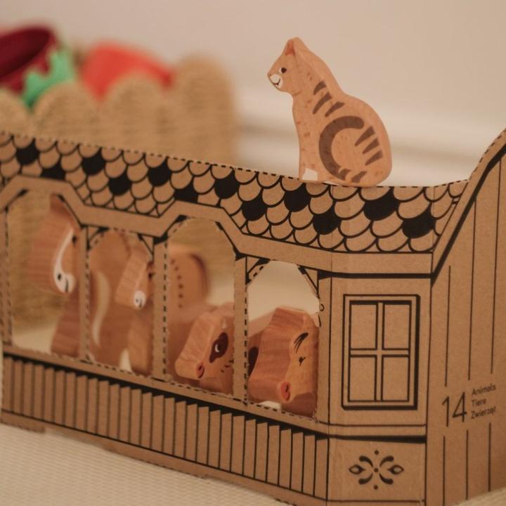 Image du produit Bajo Bauernhoftiere Holz 14 Figuren