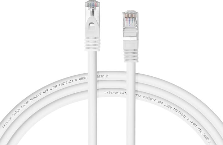 Produktbild Celexon CAT 6A Patchkabel - S/FTP 0,25m, weiss (S/FTP, CAT6a, 0.25 m)