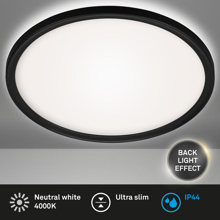 Actual product image Briloner LED bathroom ceiling light, black, LED/22W (2900 lm)
