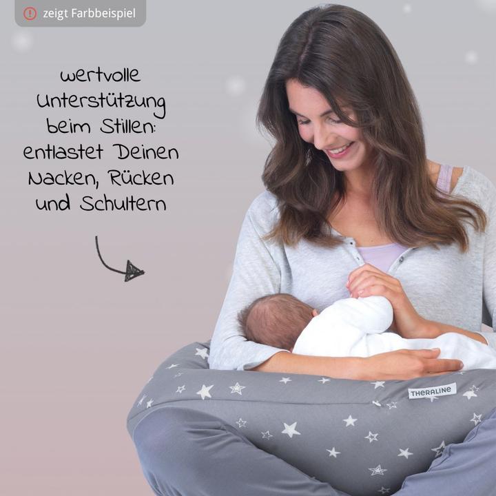 Actual product image Theraline Nursing Pillow "The Original" with Spelt Filling incl. Cover 190 cm (190 cm)