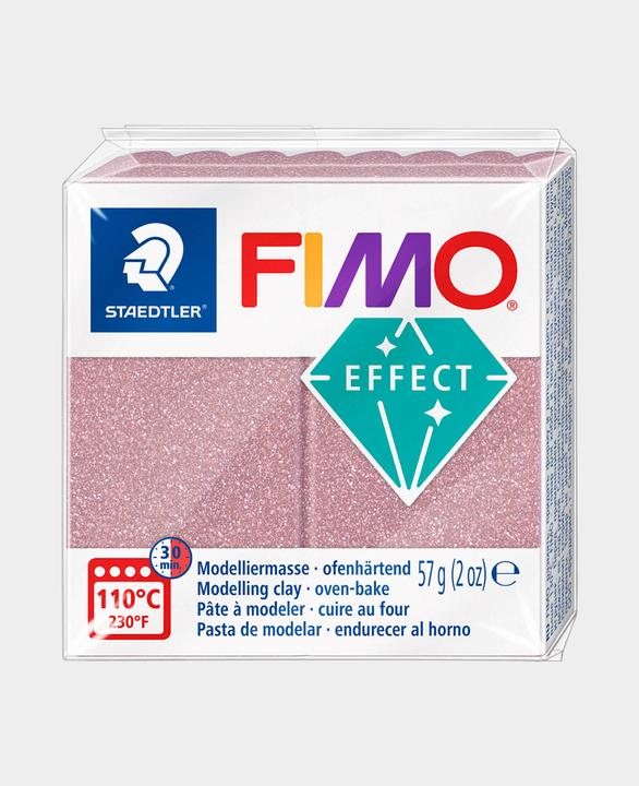 Actual product image Fimo EFFECT modelling clay, oven-hardened, ros'gold-glitter