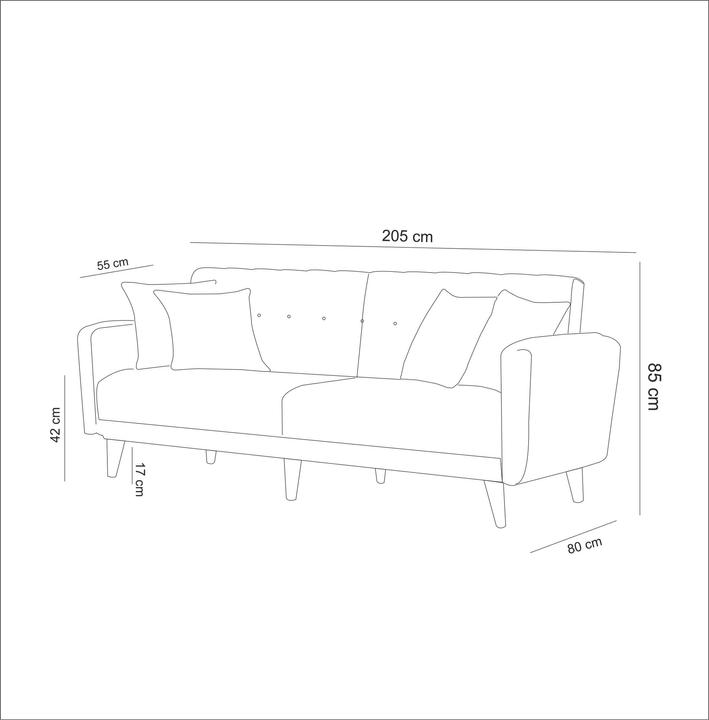 Actual product image Atelier del Sofa Melody (3-seater)