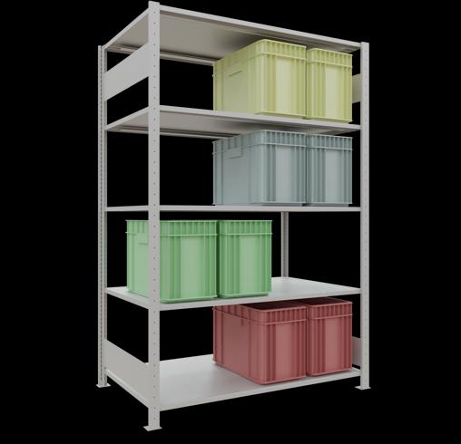 Immagine prodotto Schulte Lagertechnik Sistema di scaffalature di base senza viti MULTIplus150 con ripiani di lunghezza