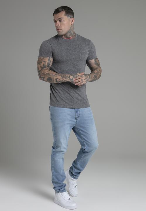 Actual product image Siksilk T-Shirt Marl T-Shirt in Dark Grey (L)