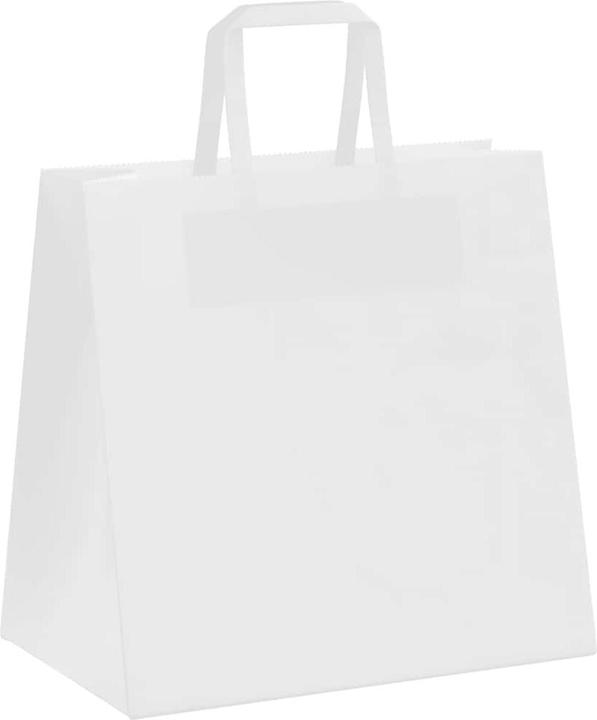 Image du produit VidaXL Sacs en papier kraft 50 pcs. avec anse Blanc 26x17x25 cm Sac en papier (Pochette cadeau, 50 x)